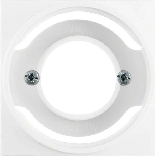 Berker S.1/B.3/B.7 Zentralstück für Lichtsignal E14, weiß glänzend