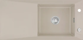 systemceram Siro 100 Einbau Becken rechts mit Ablauffernbedienung fango