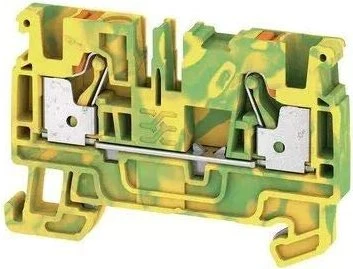 Weidmüller A2C 4 PE Schutzleiter-Reihenklemme, PUSH IN, 4 mm², grün / gelb