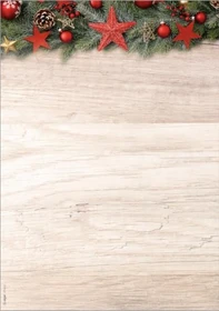Sigel Weihnachtsmotiv Chalet Style Kunstdruckpapier beige, A4, 90g/m², 100 Blatt