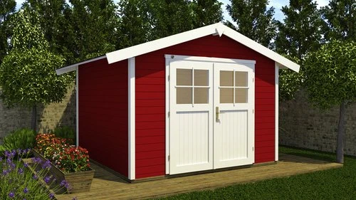 Weka 122 300x205cm Gerätehaus schwedenrot
