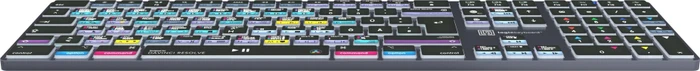 LogicKeyboard Titan Wireless DaVinci Resolve Mac, Titanium Gray, LEDs weiß, USB/Bluetooth, DE