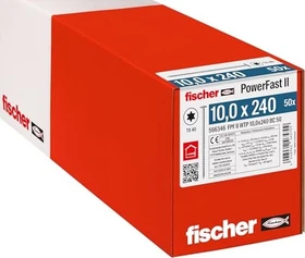 fischer PowerFast FPF II WTP T40 10x240 BC 50 Holzbauschraube, 10x240mm, 50 Stück
