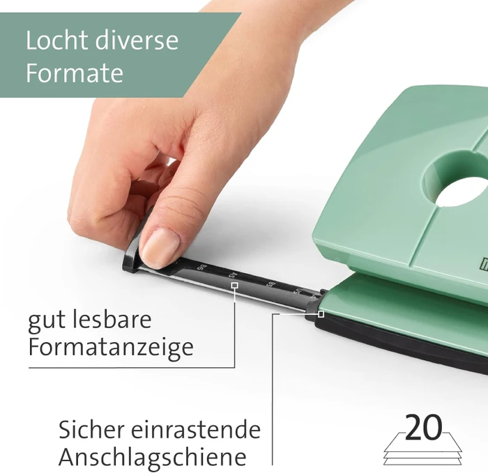 Novus B 220 Color ID 2.0 Bürolocher, Mellow Mint