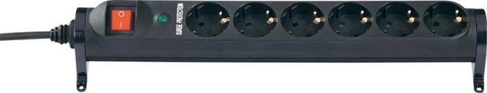 Renkforce 615F-CMB-S Überspannungsschutz-Steckdosenleiste, 6-fach, 1.5m, schwarz