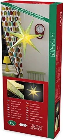 Konstsmide Papierstern 78cm hängend grün 1x E14
