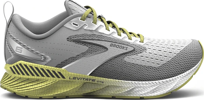 Brooks Levitate GTS 6 white/oyster/yellow (Damen)