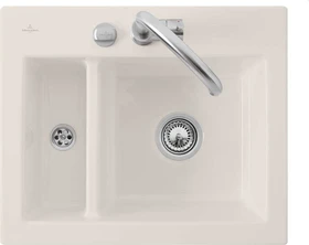 Villeroy & Boch Subway 60 XM Einbau Becken reversibel mit Ablauffernbedienung crema