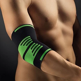 Bort Medical ActiveColor Sport Ellenbogenbandage Größe L schwarz/grün, 1 Stück