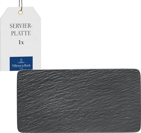 Villeroy & Boch Manufacture Rock Servierplatte rechteckig 35x18cm