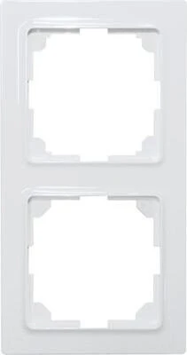 Eltako R2UE55-pg 2-fach-Universalrahmen im E-Design55, polarweiß glänzend