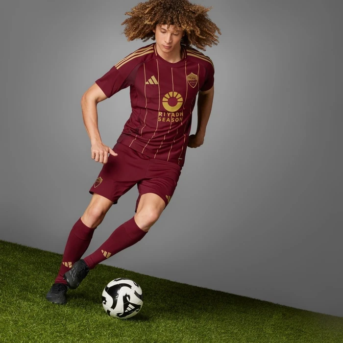 adidas AS Rom 2024/2025 Heimtrikot team coll burgundy 2 (Herren)