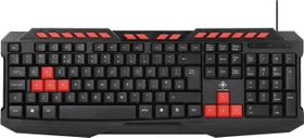 Deltaco Gaming Keyboard, schwarz/rot, USB, UK (GAM-024UK)