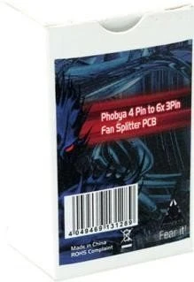 Phobya 4-Pin Molex auf 6x 3-Pin Splitter