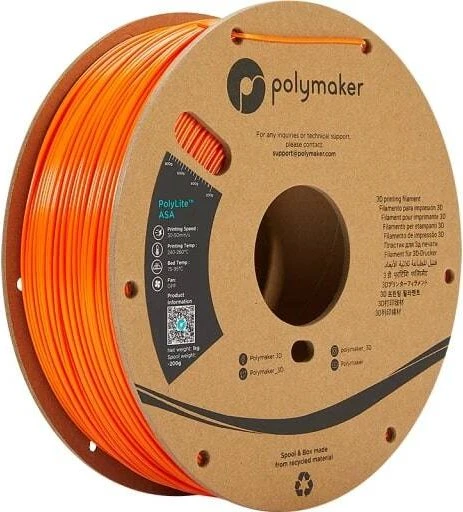 Polymaker PolyLite ASA, orange, Spule, 2.85mm, 1.00kg