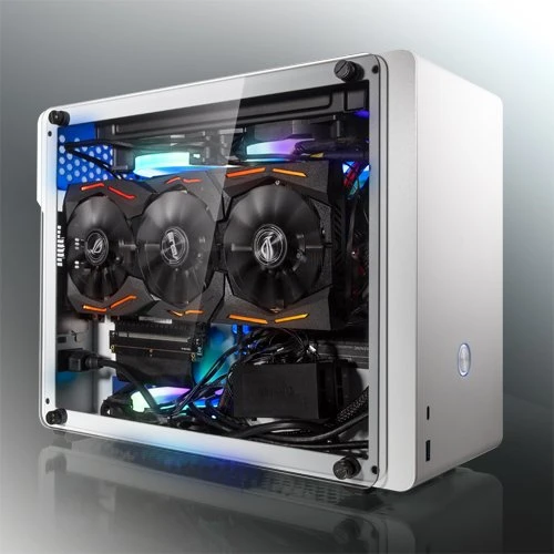 Raijintek Ophion Evo, weiß, Glasfenster, Mini-ITX