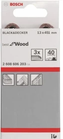 Bosch Professional X440 Best for Wood and Paint Schleifband K40, 13x457mm, 3 Stück