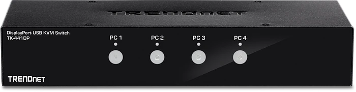 TRENDnet TK-441DP Interruttore KVM - Nero, Commutatore Per 4 Computer Con Porte DisplayPort