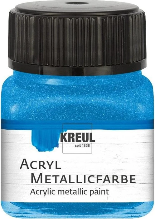 Kreul Acryl Metallicfarbe, blau, 20ml (77275)