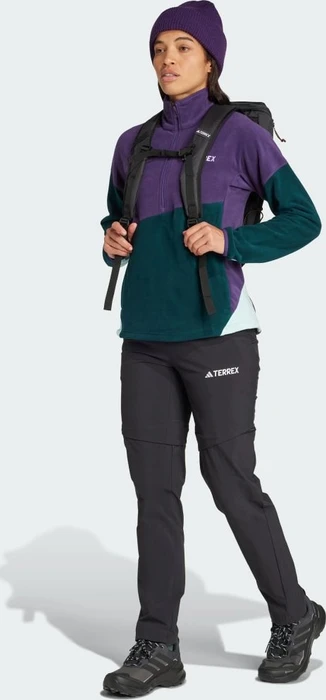 adidas Terrex Multi Climawarm Fleece Funktionsshirt langarm aurora plum/aurora ivy/semi flash aqua (Damen)