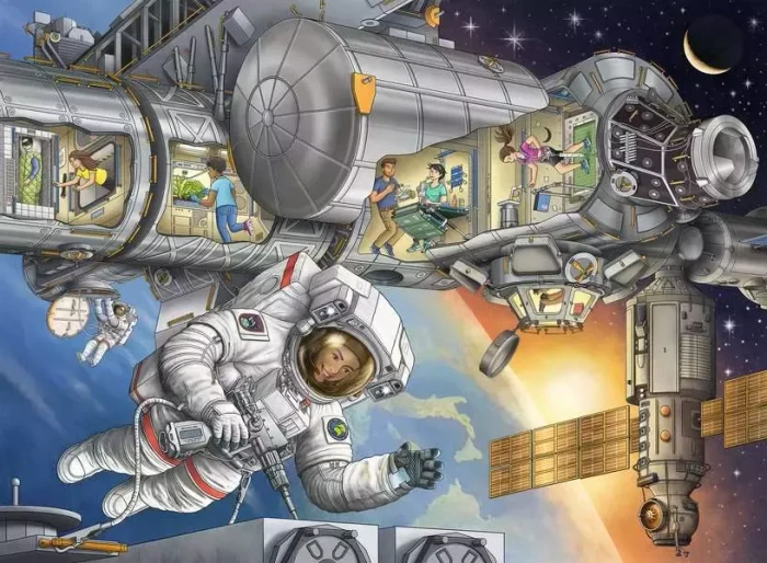 Ravensburger Puzzle Wieso? Weshalb? Warum? Auf der Weltraumstation