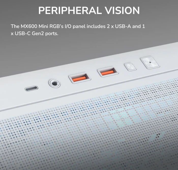 Cougar MX600 Mini RGB White, Glasfenster