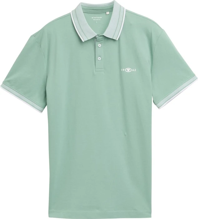 Tom Tailor Piqué mit Stretch Poloshirt kurzarm dust green (Herren)