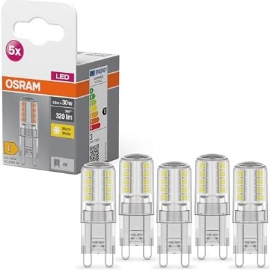 Osram Ledvance LED Base Pin 2.6W/827 G9, 5 Stück
