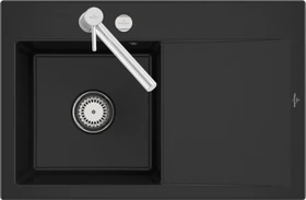 Villeroy & Boch Subway Style 45 Einbau Becken links mit Excenterbetätigung chromite