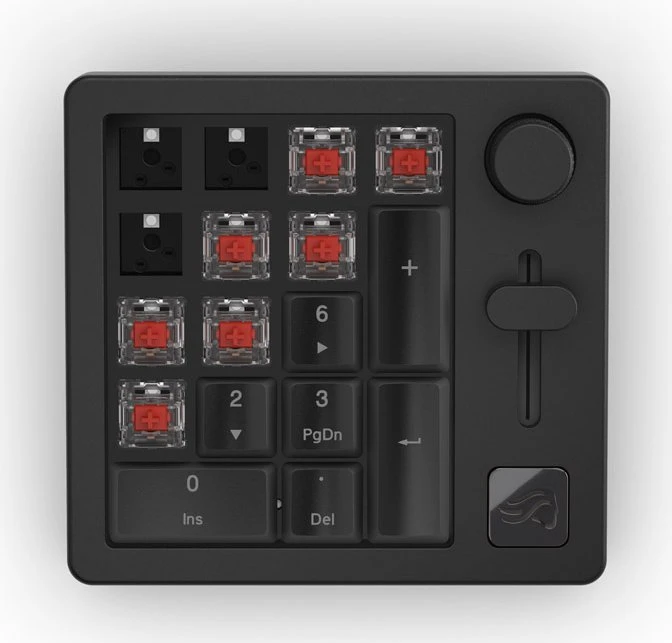 Glorious GMMK Wireless Numpad, schwarz, Glorious Fox Linear, hot-swap, USB-A/Bluetooth
