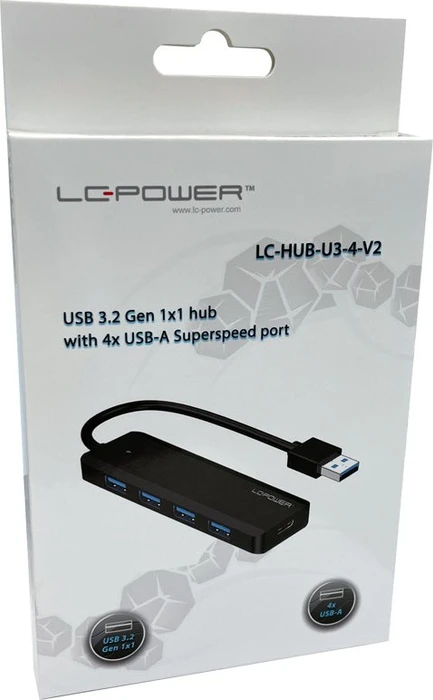 LC-Power USB-Hub, 4x USB-A 3.0, USB-A 3.0 [Stecker]