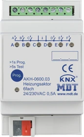 MDT Heizungsaktor AKH 6-fach, 24-230VAC, 3TE REG, Heizungssteuerung (AKH-0600.03)