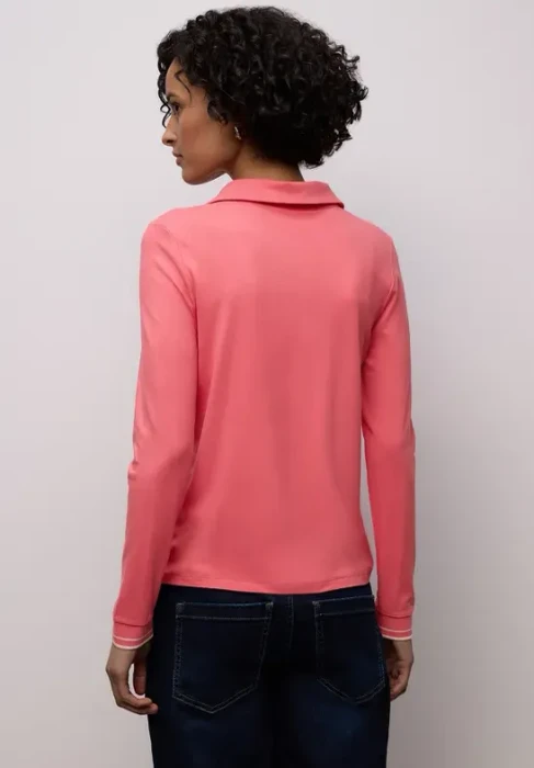 Street One Shirt mit College-Details Hemd langarm striking coral (Damen)