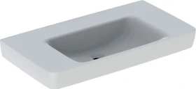Geberit Renova Plan Waschtisch mit Ablagefläche 90cm, ohne Hahnloch, ohne Überlauf, weiß/KeraTect