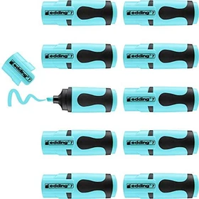edding 7 Textmarker mini blau pastell blau, 10er-Pack