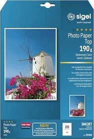Sigel Photo Paper Top Inkjetpapier seidenmatt weiß, A4, 190g/m², 20 Blatt