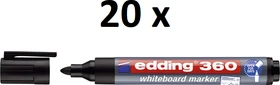 edding 360 Whiteboardmarker schwarz, 20er-Pack