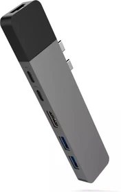 Hyper HyperDrive Net 6in2, 2-port, Thunderbolt 3 Multiport Adapter, silber (GN28N-SILVER)
