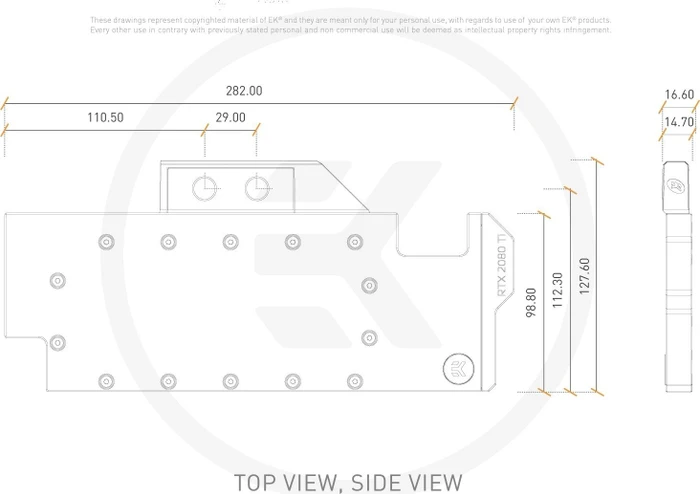 EK Water Blocks Quantum Line EK-Quantum Vector RTX 2080 Ti, Kupfer, Acetal
