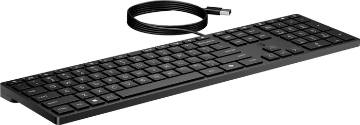 HP 320K Desktop-Tastatur, schwarz, mit Copilot-Taste, USB, US