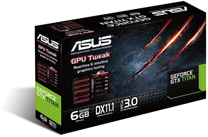 ASUS GeForce GTX Titan, GTXTITAN-6GD5, 6GB GDDR5, 2x DVI, HDMI, DP