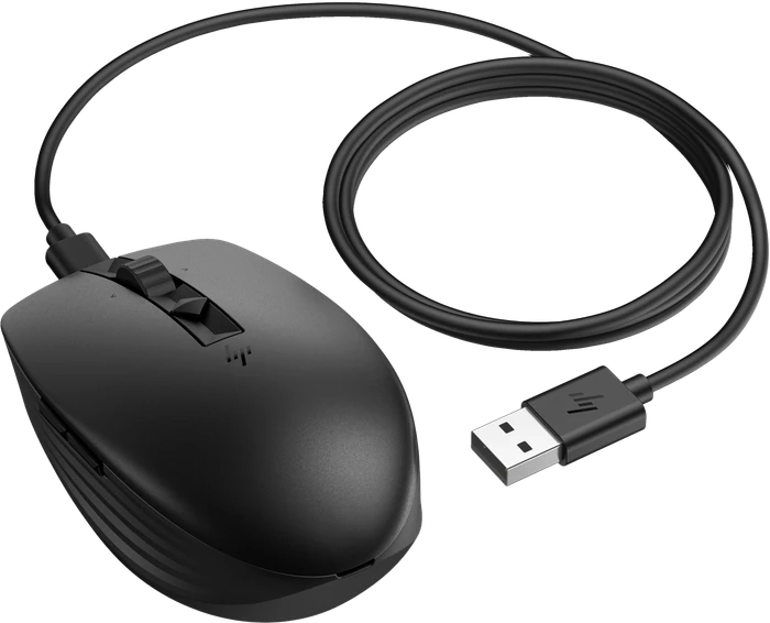 HP 715 Rechargeable Multi-Device Mouse schwarz, USB/Bluetooth