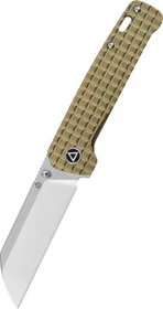 QSP Penguin Liner Taschenmesser brown texture micarta
