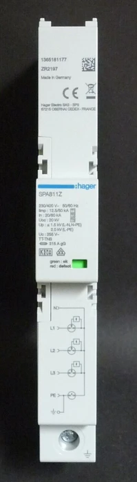 Hager Kombiableiter T1+T2+T3 4P Iimp 12,5kA TT+TNS 315A