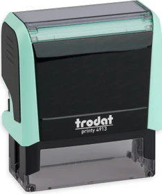 trodat printy 4913 4.0 Textstempel mit individueller Textplatte Pastell Edition, 58x22mm, schwarz/pastellgrün