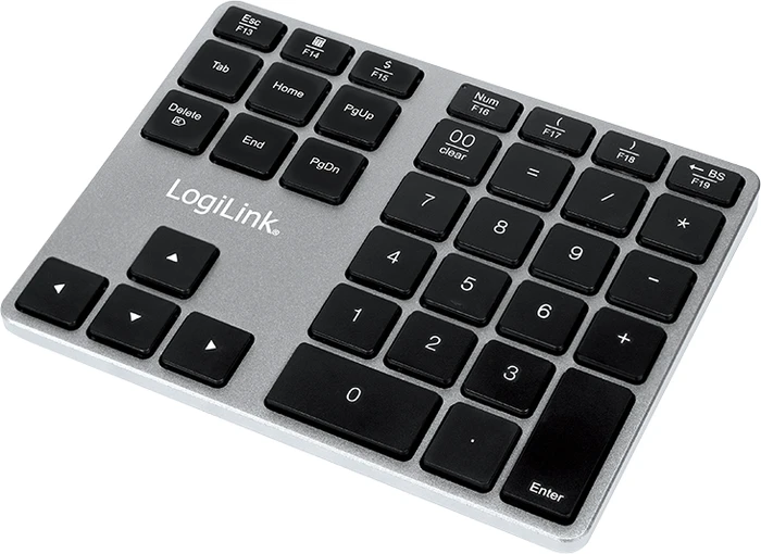 LogiLink Keypad Aluminium, Space Grey, Bluetooth