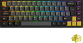 Akko 3068B Plus, Black & Gold, LEDs RGB, V3 Cream Yellow, USB/Bluetooth, DE
