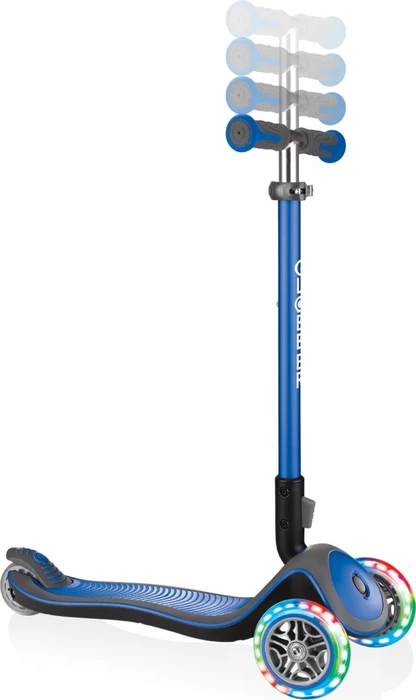 Globber Elite Deluxe Lights Kickboard navy blue