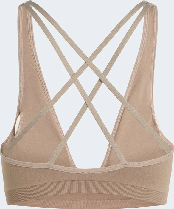 adidas Workout Essentials Knit Light Support Sport-BH chalky brown (Damen)