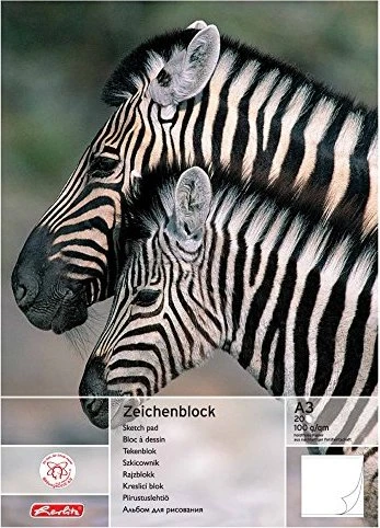 Herlitz Zeichenblock, A3, glatt, 20 Blatt